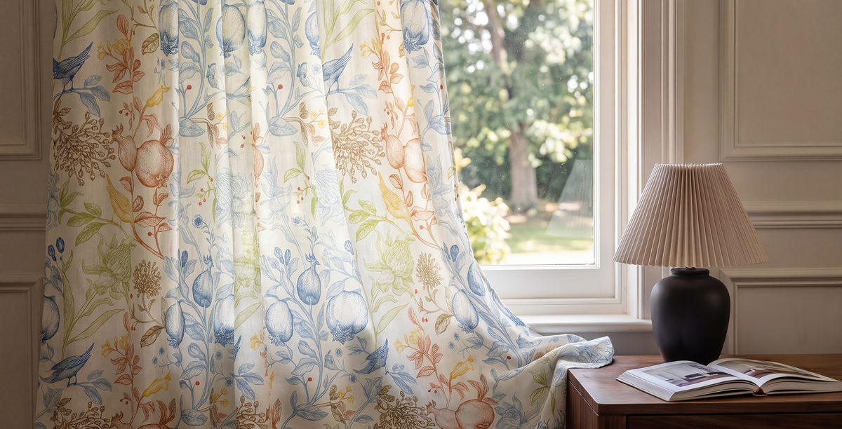 Painted Naturalist Cotton Curtain Collection