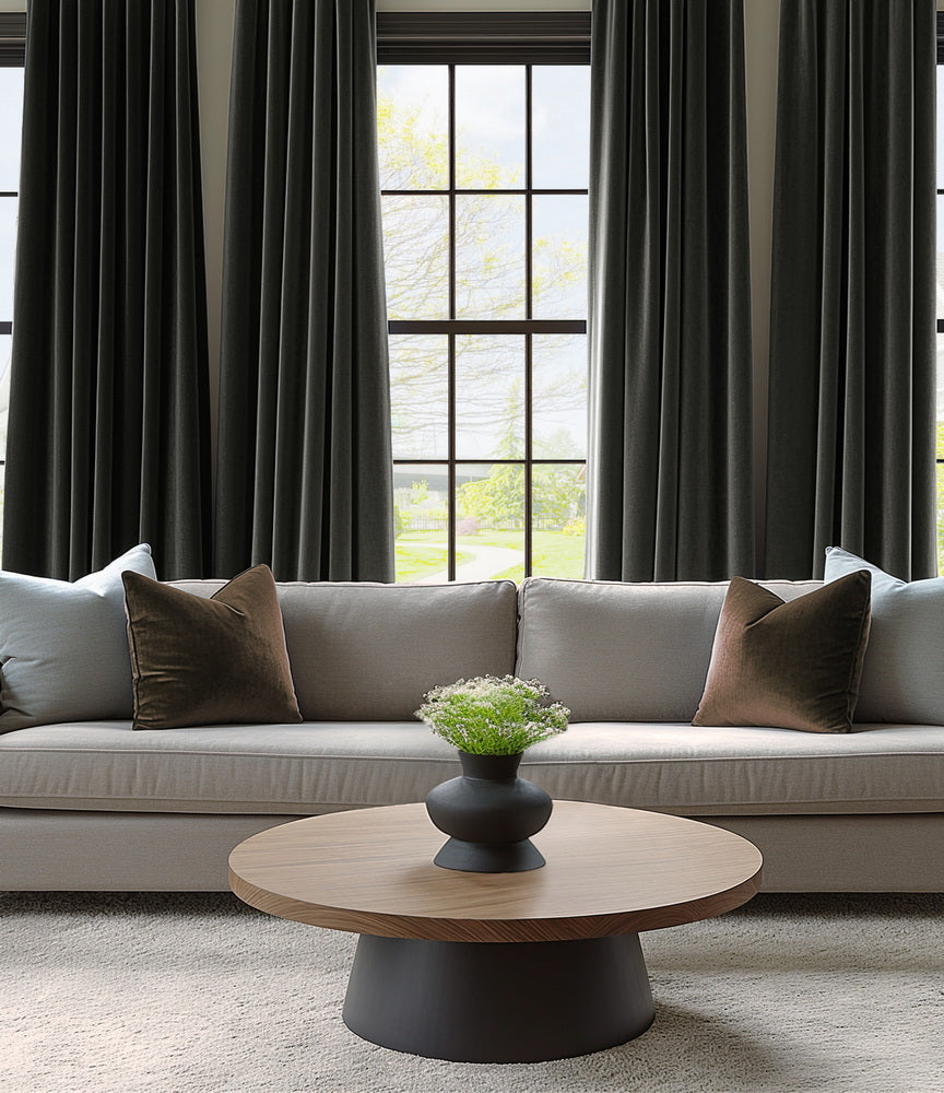 Gunmetal Grey Signature Velvet Custom Curtain