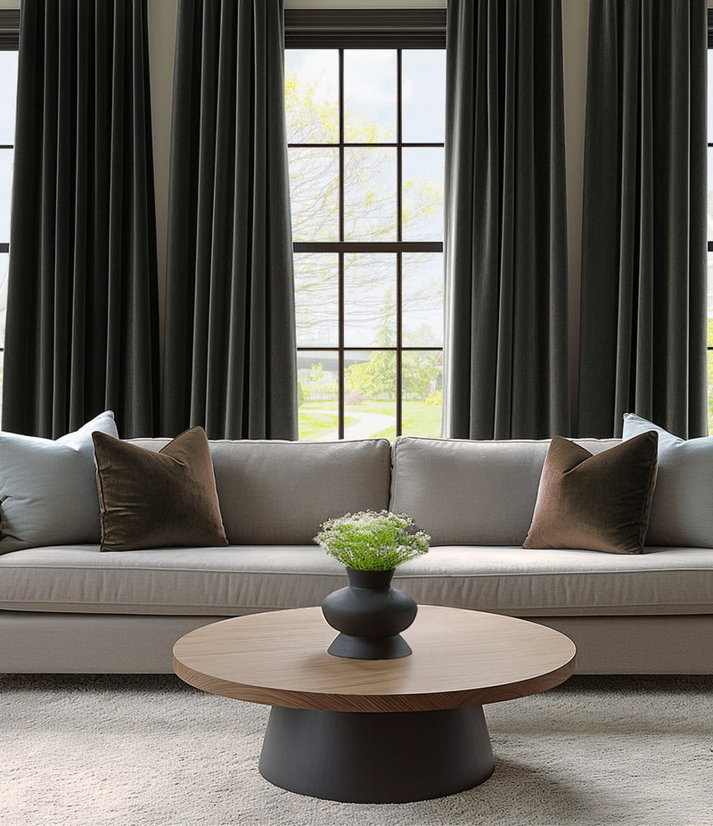 Gunmetal Grey Signature Velvet Custom Curtain