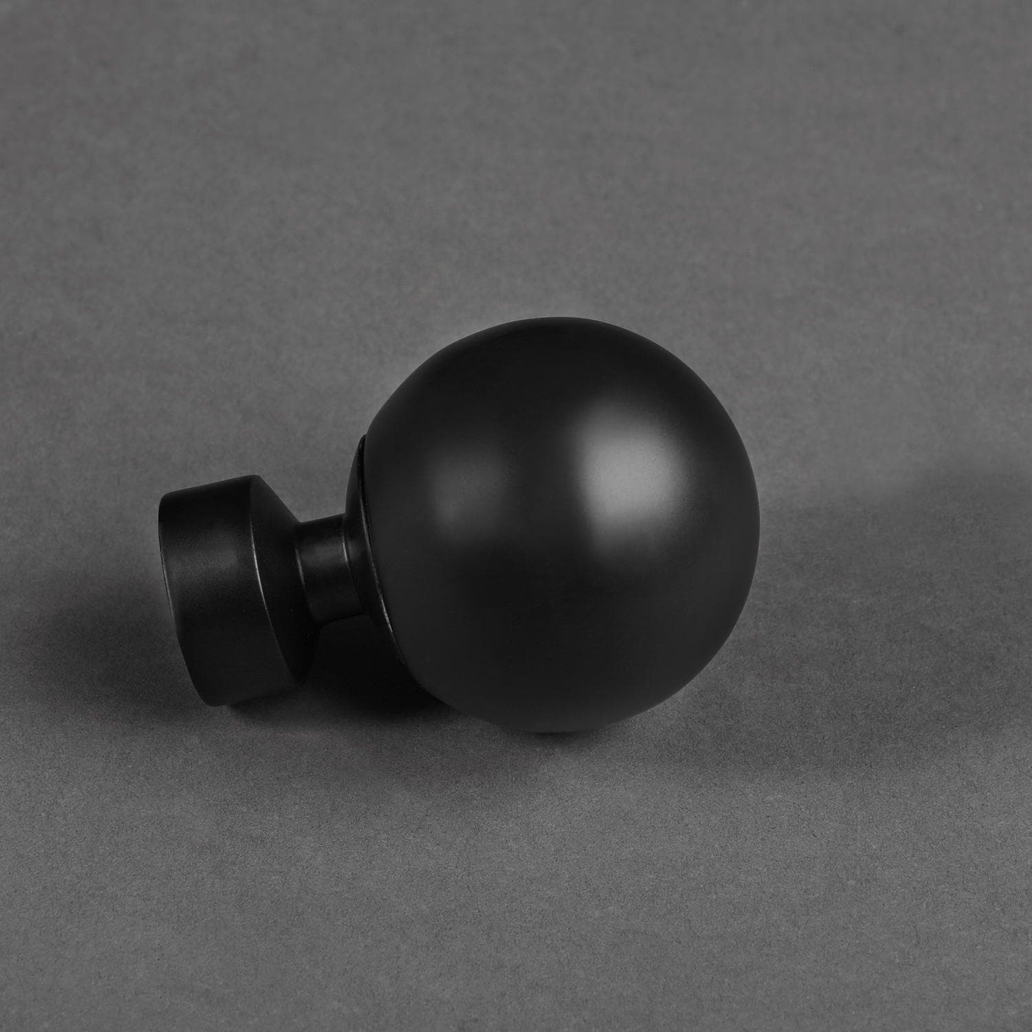 Metal Ball Matte Black Temp Swatch - HalfPriceDrapes.com