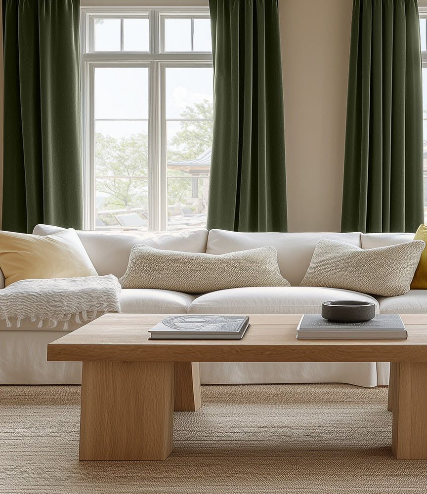 Hunter Green Signature Velvet Custom Curtain