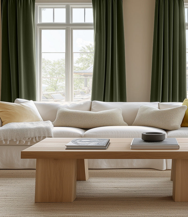 Hunter Green Signature Velvet Custom Curtain