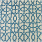 Metro Teal Blue Geometric Faux Silk Jacquard Room Darkening Curtain