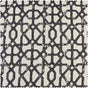 Metro Black Geometric Faux Silk Jacquard Swatch