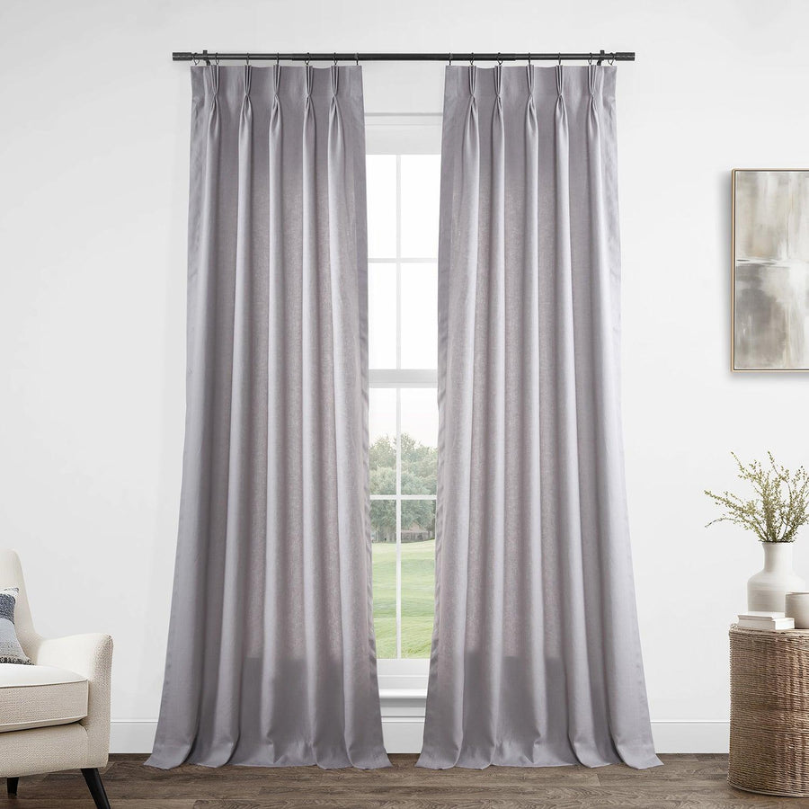 Earl Grey French Pleat French Linen Curtain - HalfPriceDrapes.com