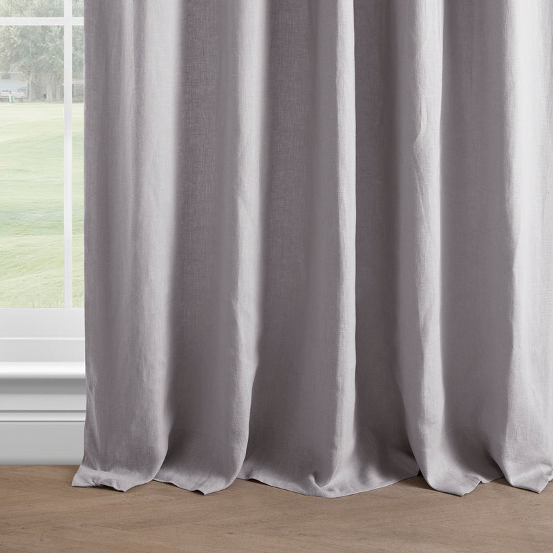 Earl Grey French Linen Custom Curtain