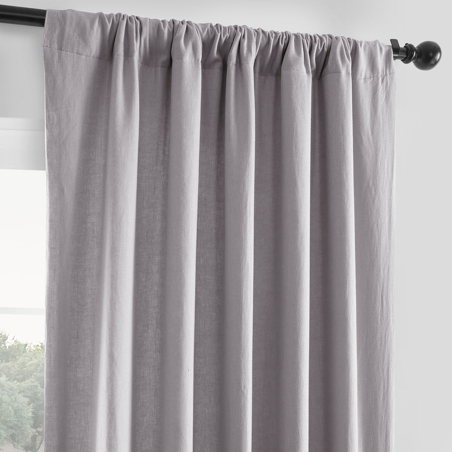 Earl Grey French Linen Custom Curtain