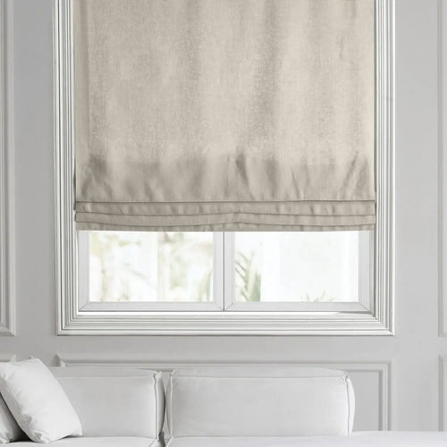Fresh Khaki French Linen Roman Shade