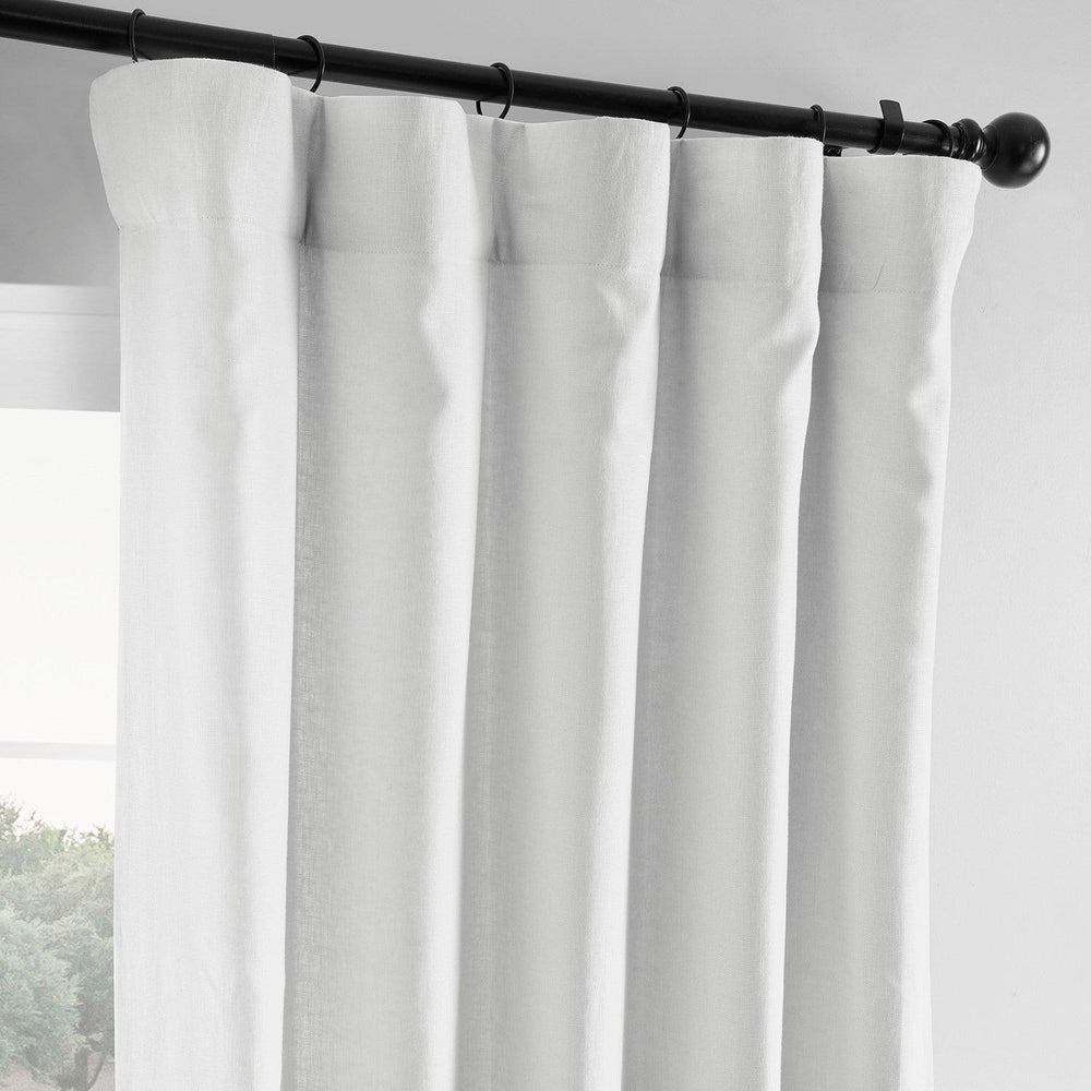 Crisp White French Linen Curtain - HalfPriceDrapes.com