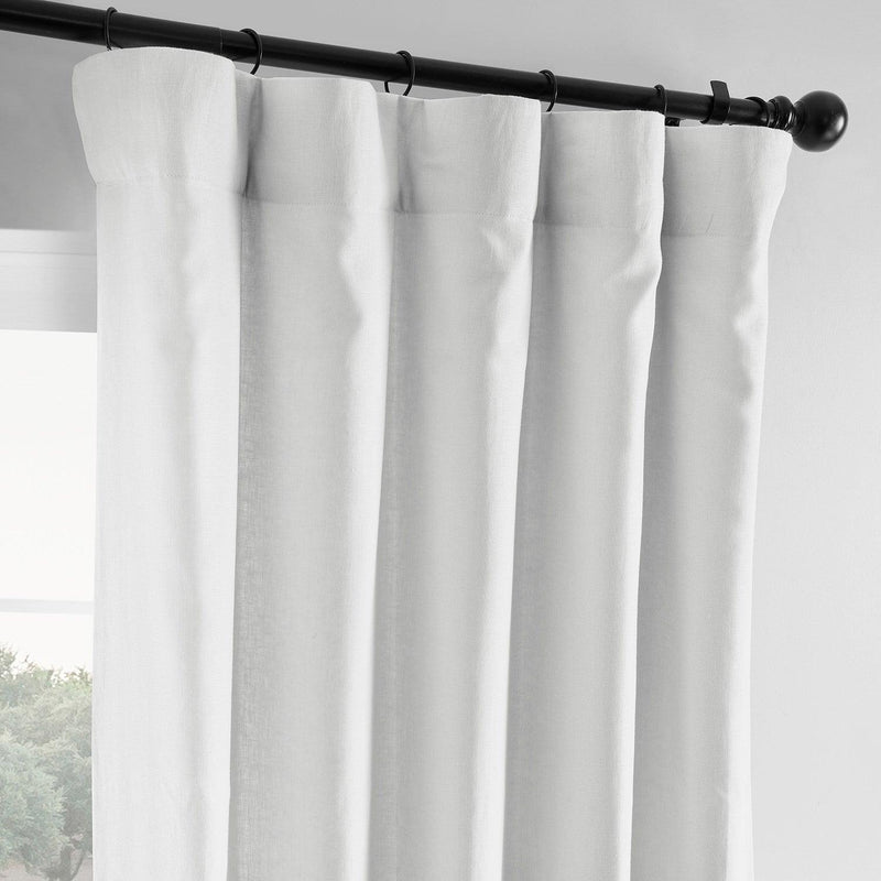 Crisp White French Linen Curtain - HalfPriceDrapes.com