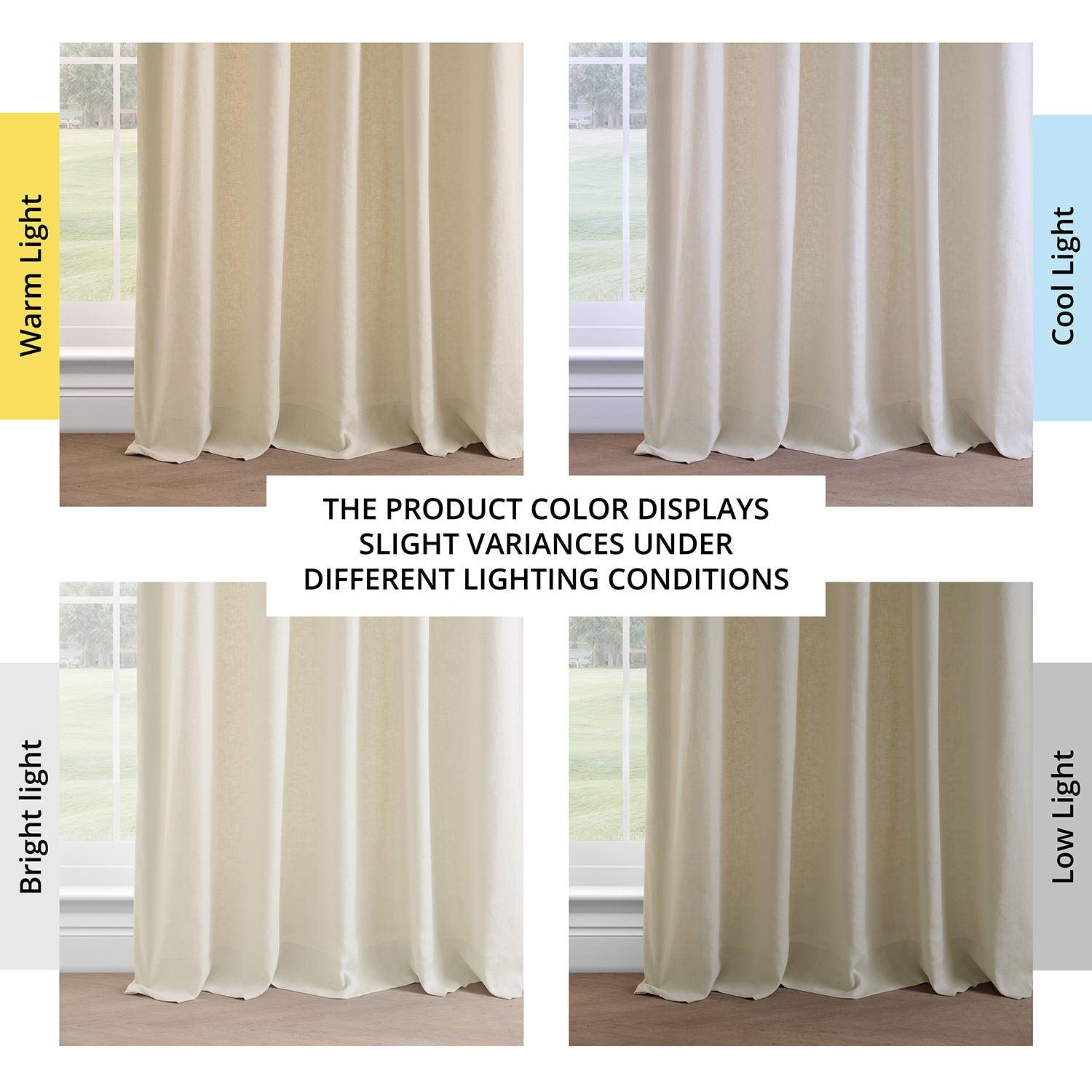 Ancient Ivory French Linen Curtain - HalfPriceDrapes.com