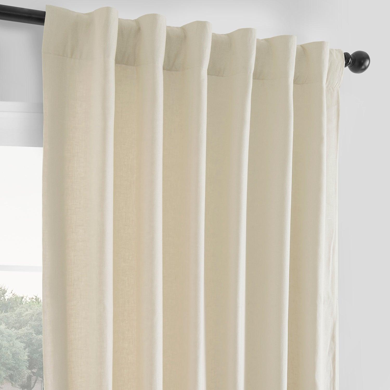 Ancient Ivory French Linen Curtain - HalfPriceDrapes.com