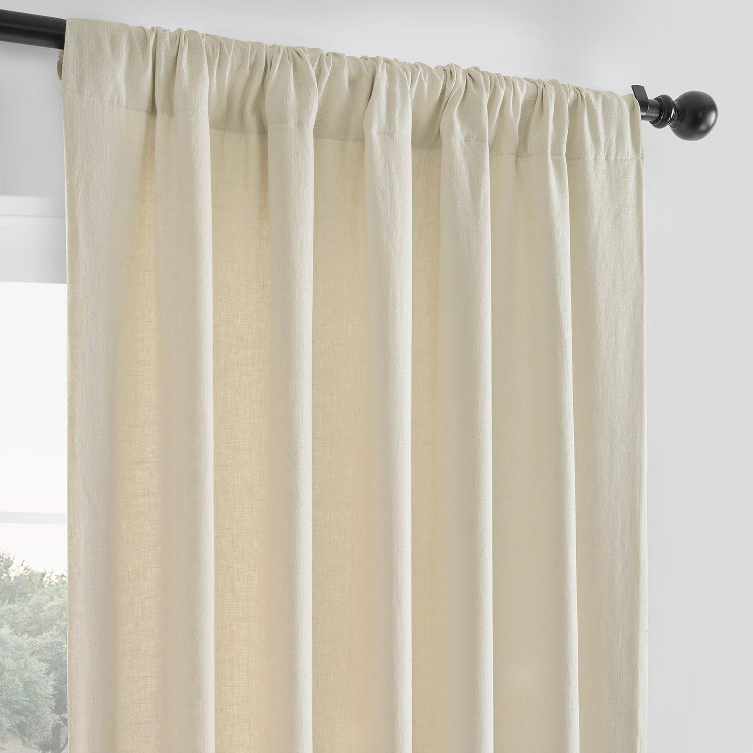 Ancient Ivory French Linen Curtain - HalfPriceDrapes.com