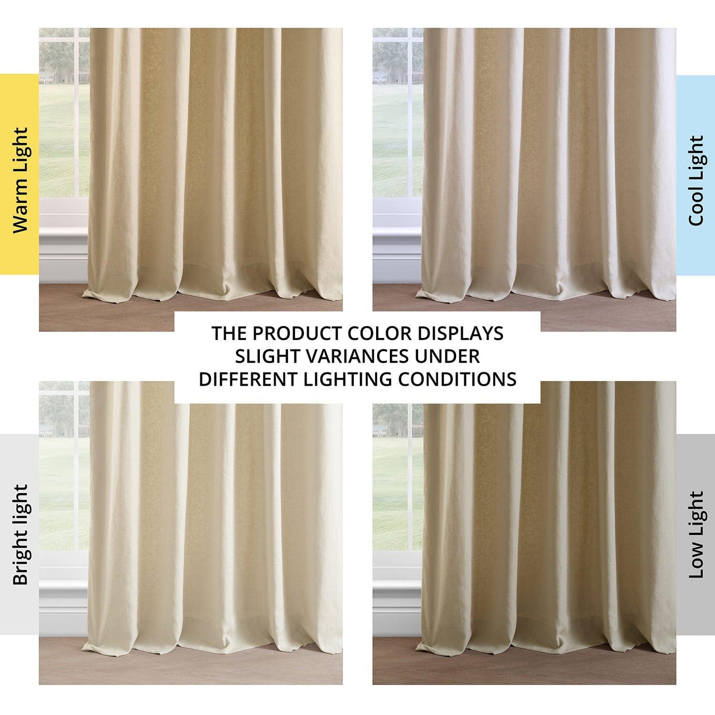Walnut Beige French Linen Curtain - HalfPriceDrapes.com