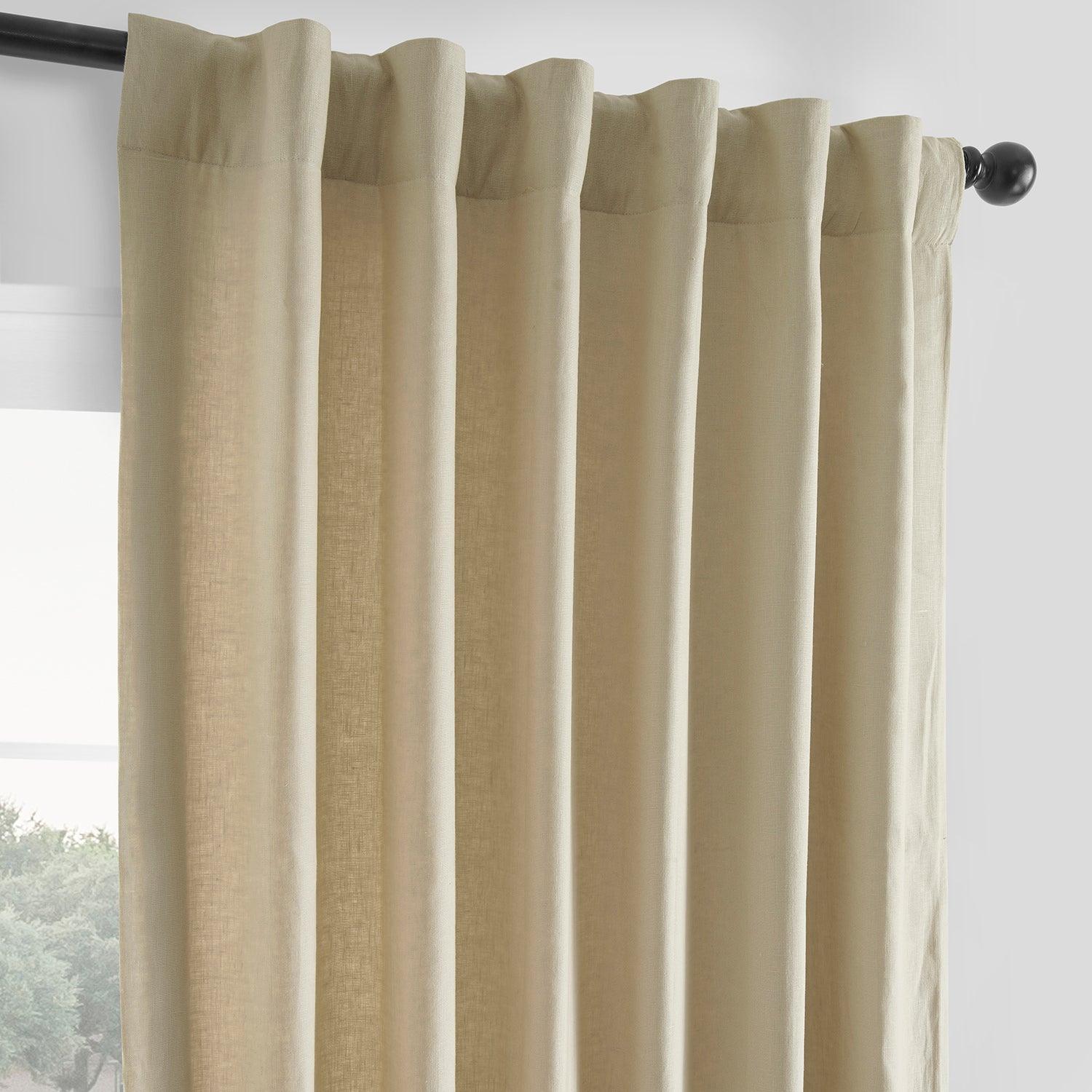 Walnut Beige French Linen Curtain - HalfPriceDrapes.com