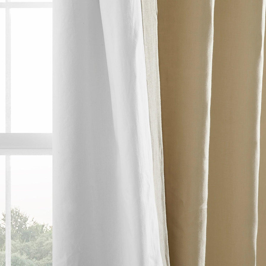 Walnut Beige French Linen Curtain - HalfPriceDrapes.com