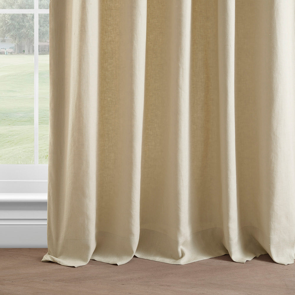 Walnut Beige French Linen Custom Curtain