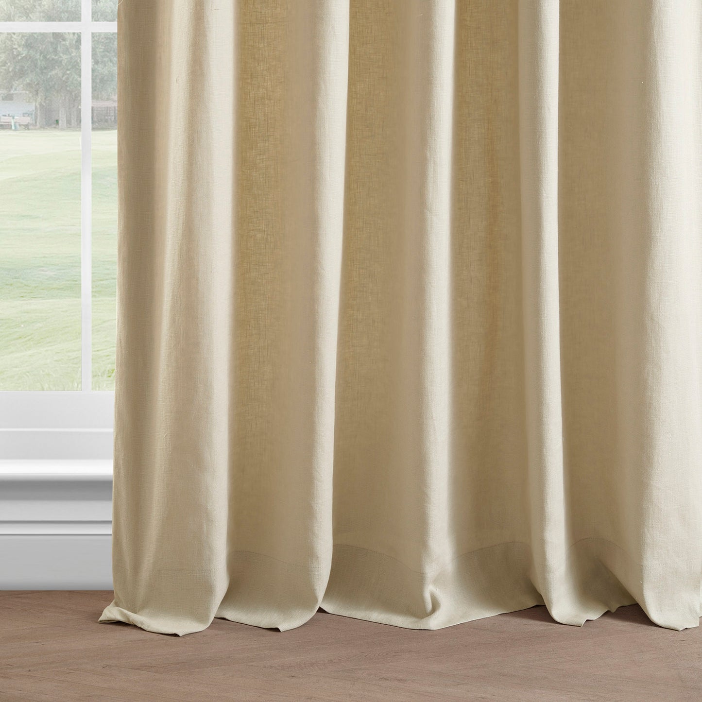 Walnut Beige French Linen Custom Curtain