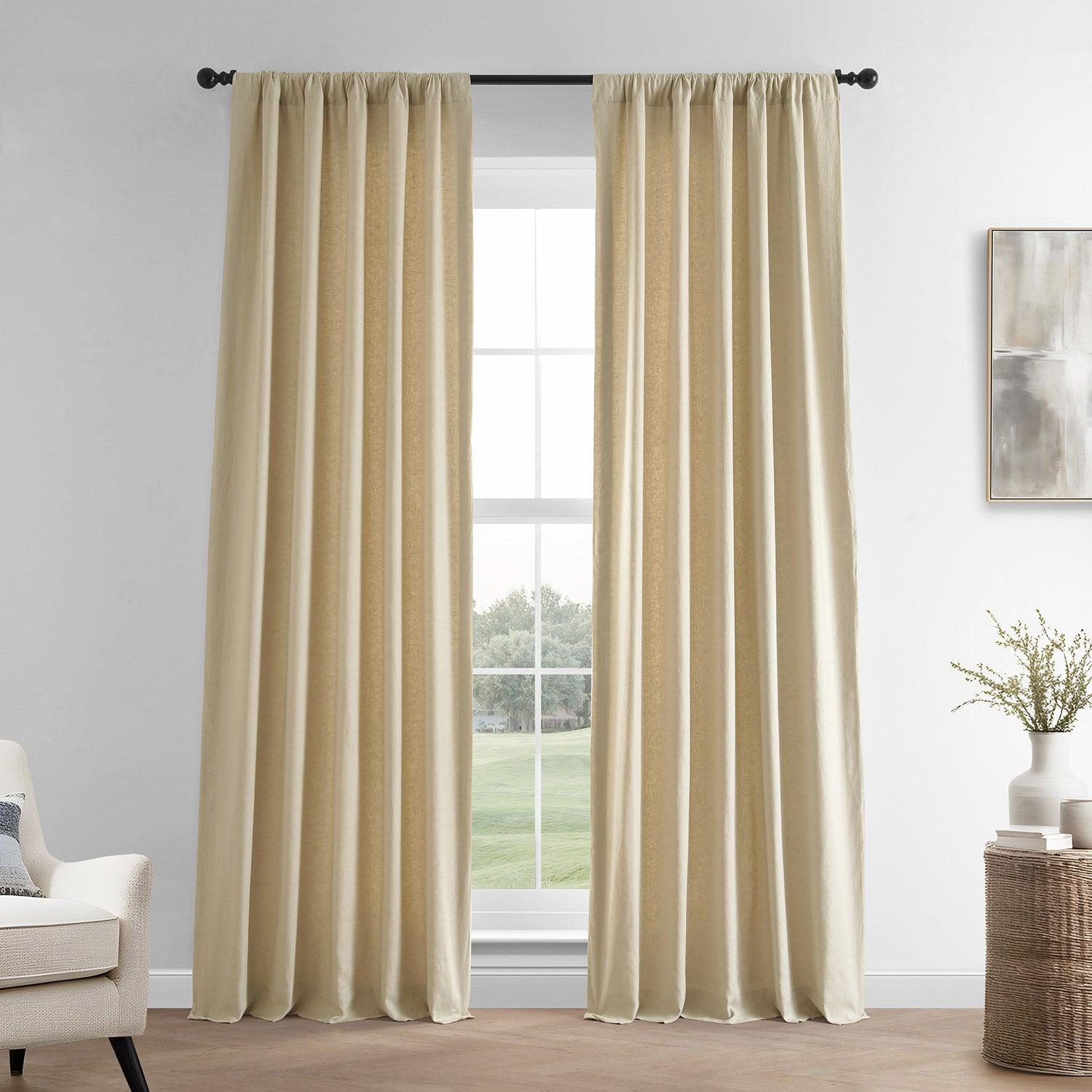 Walnut Beige French Linen Curtain - HalfPriceDrapes.com