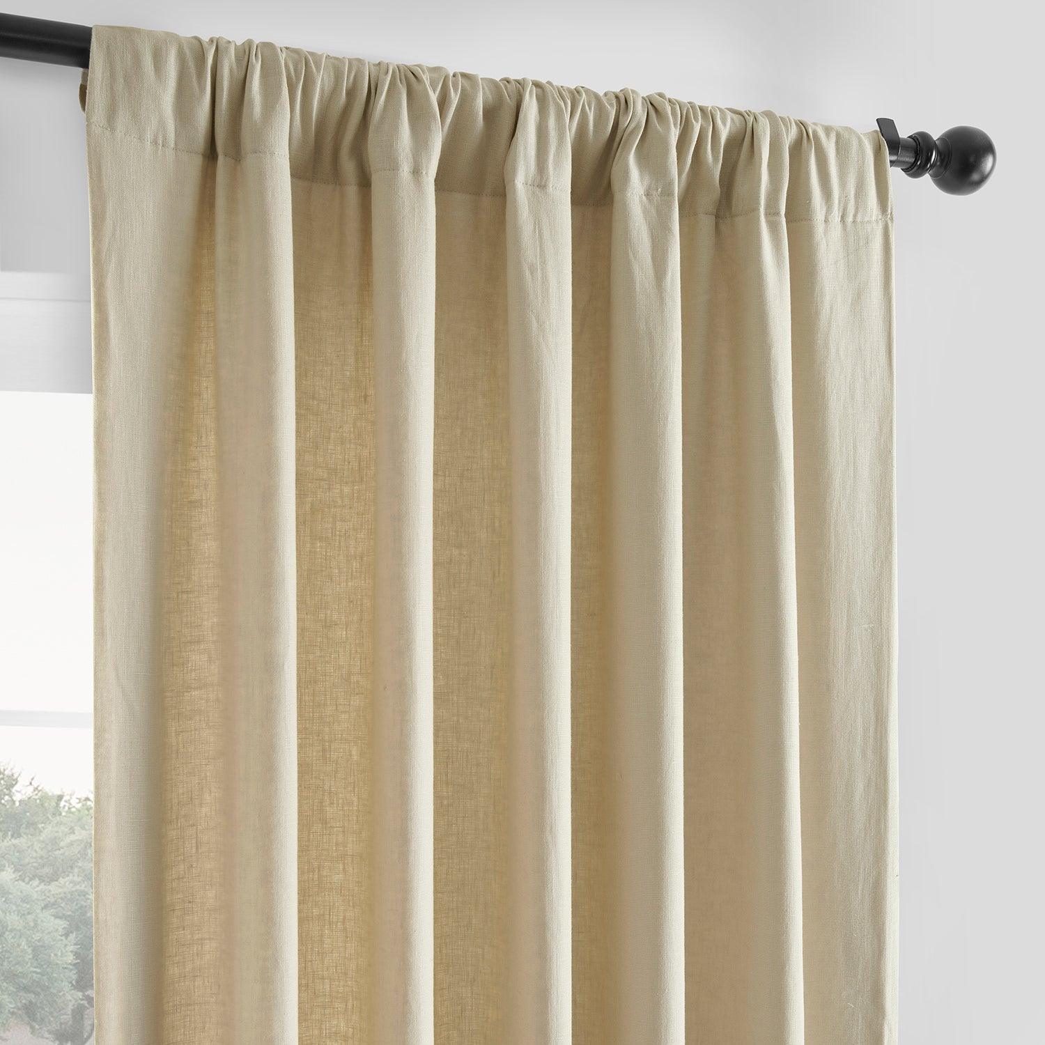 Walnut Beige French Linen Curtain - HalfPriceDrapes.com