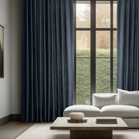 Native Navy French Linen Custom Curtain