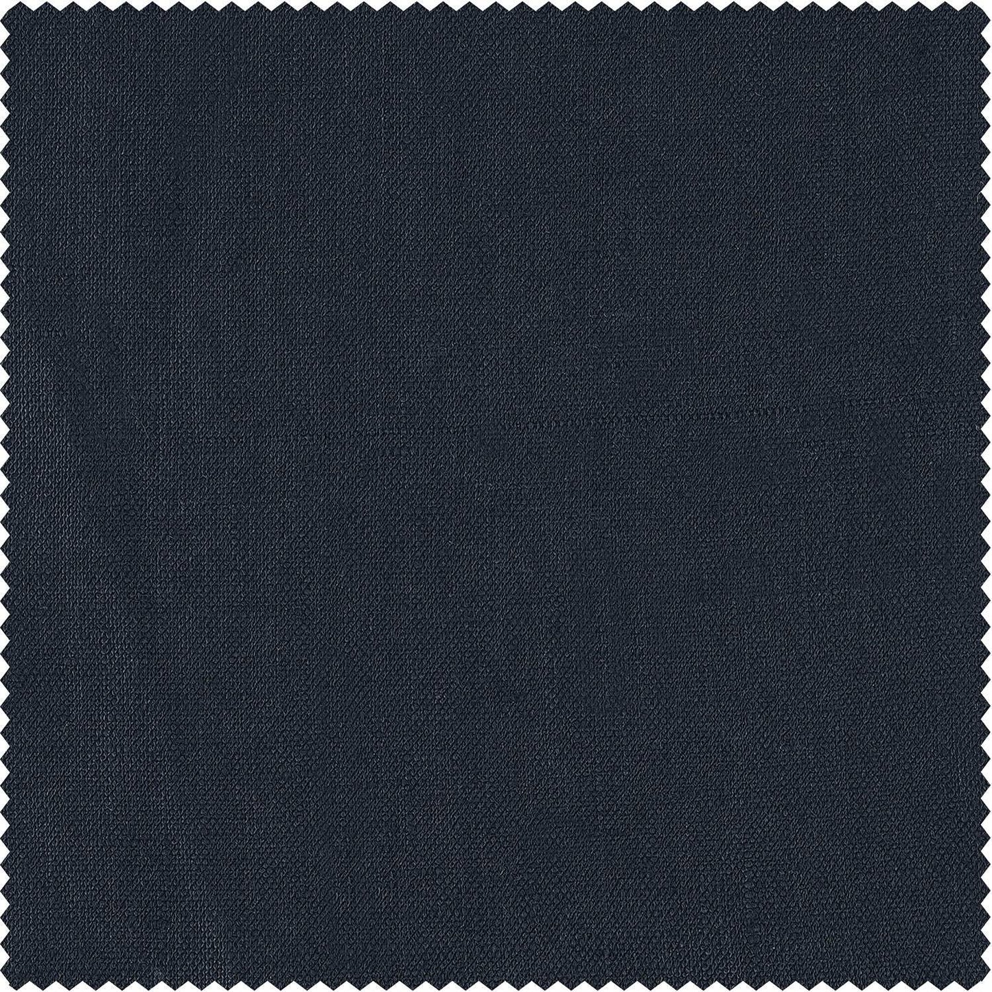 Native Navy French Linen Custom Curtain