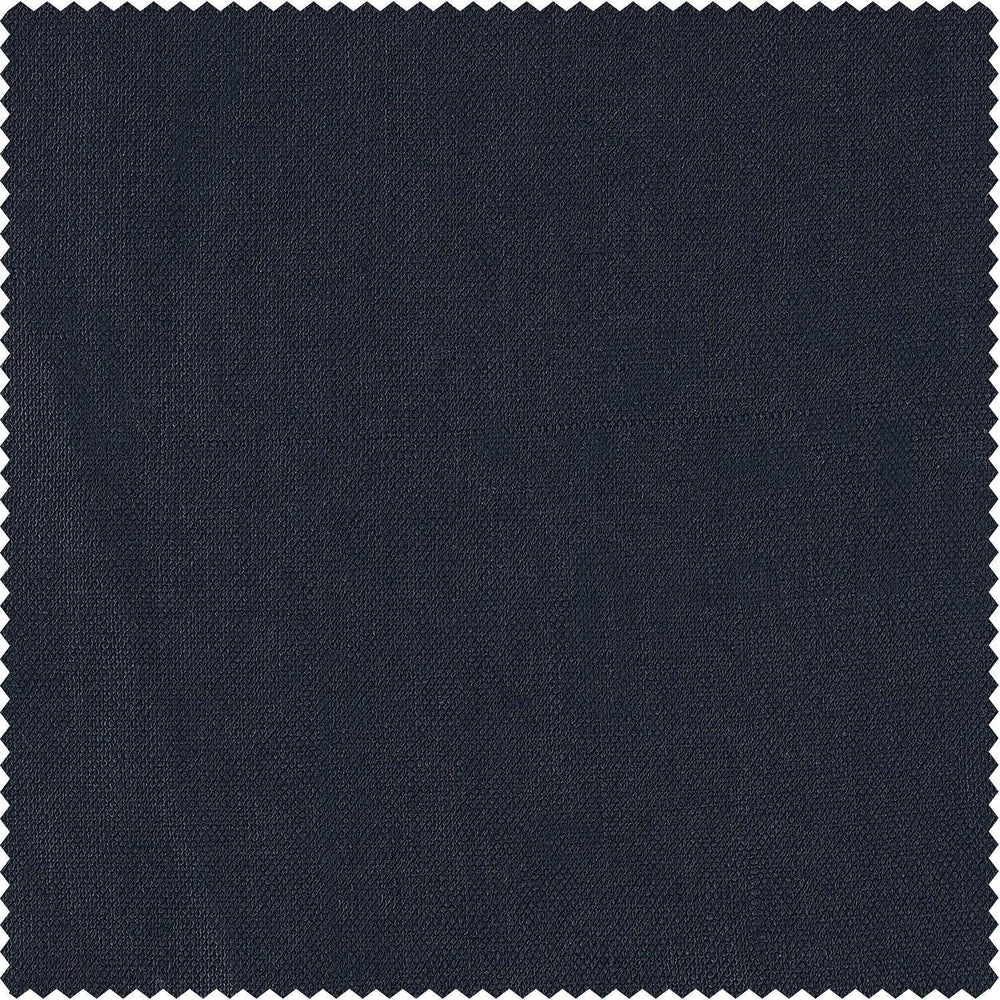Native Navy French Linen Swatch - HalfPriceDrapes.com