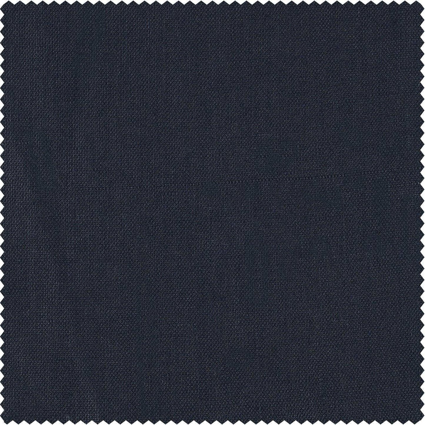 Native Navy French Linen Swatch - HalfPriceDrapes.com