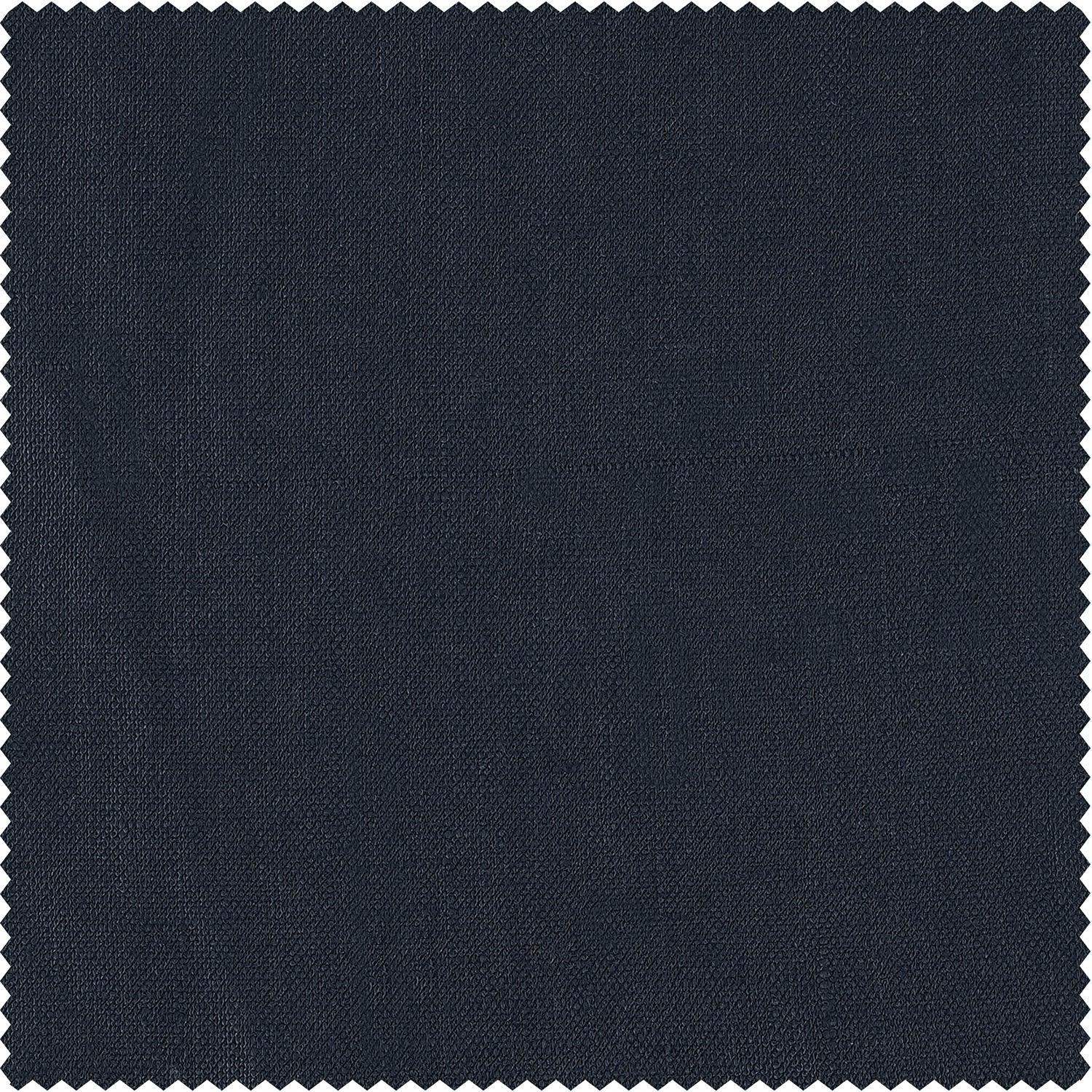 Native Navy French Linen Swatch - HalfPriceDrapes.com