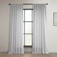 Bright White Euro Linen Curtain - HalfPriceDrapes.com