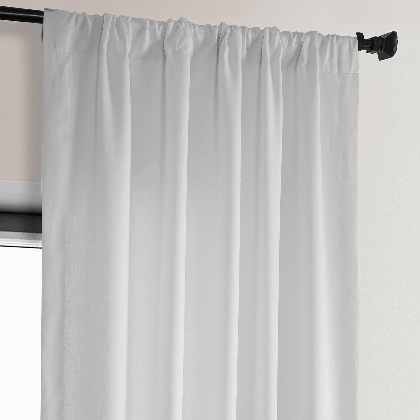 Bright White Euro Linen Curtain - HalfPriceDrapes.com