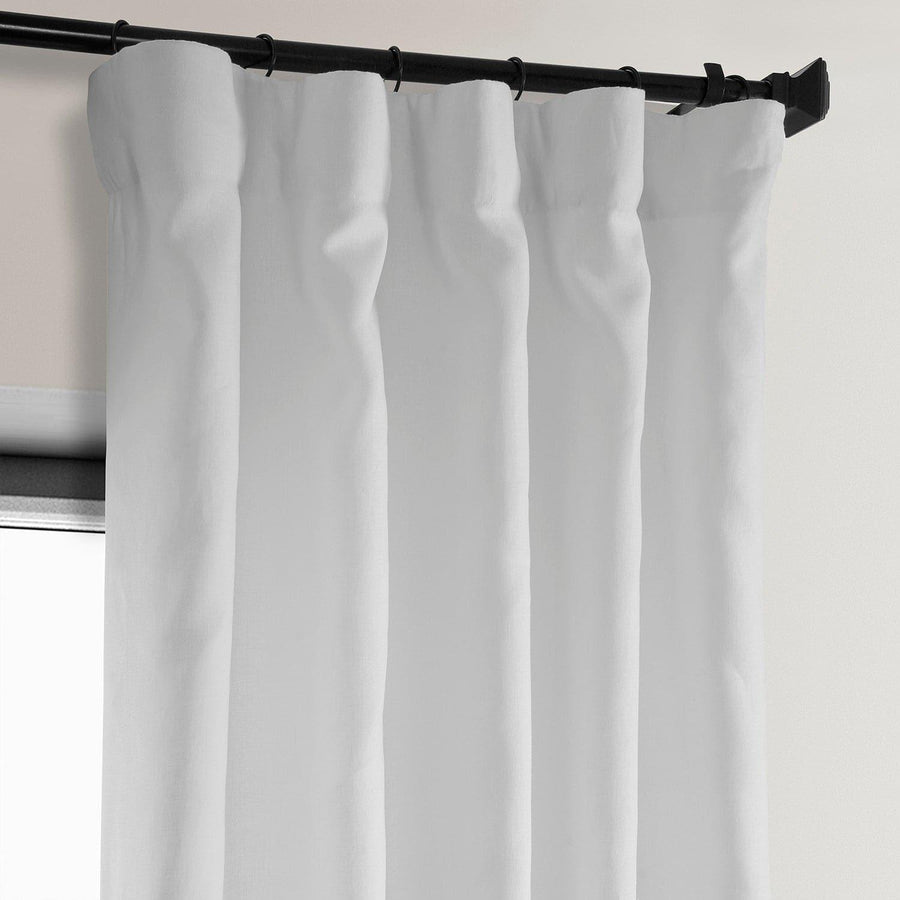 Bright White Euro Linen Curtain - HalfPriceDrapes.com