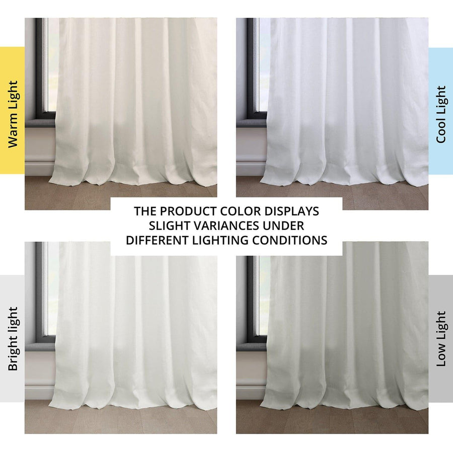 Warm White Euro Linen Curtain - HalfPriceDrapes.com
