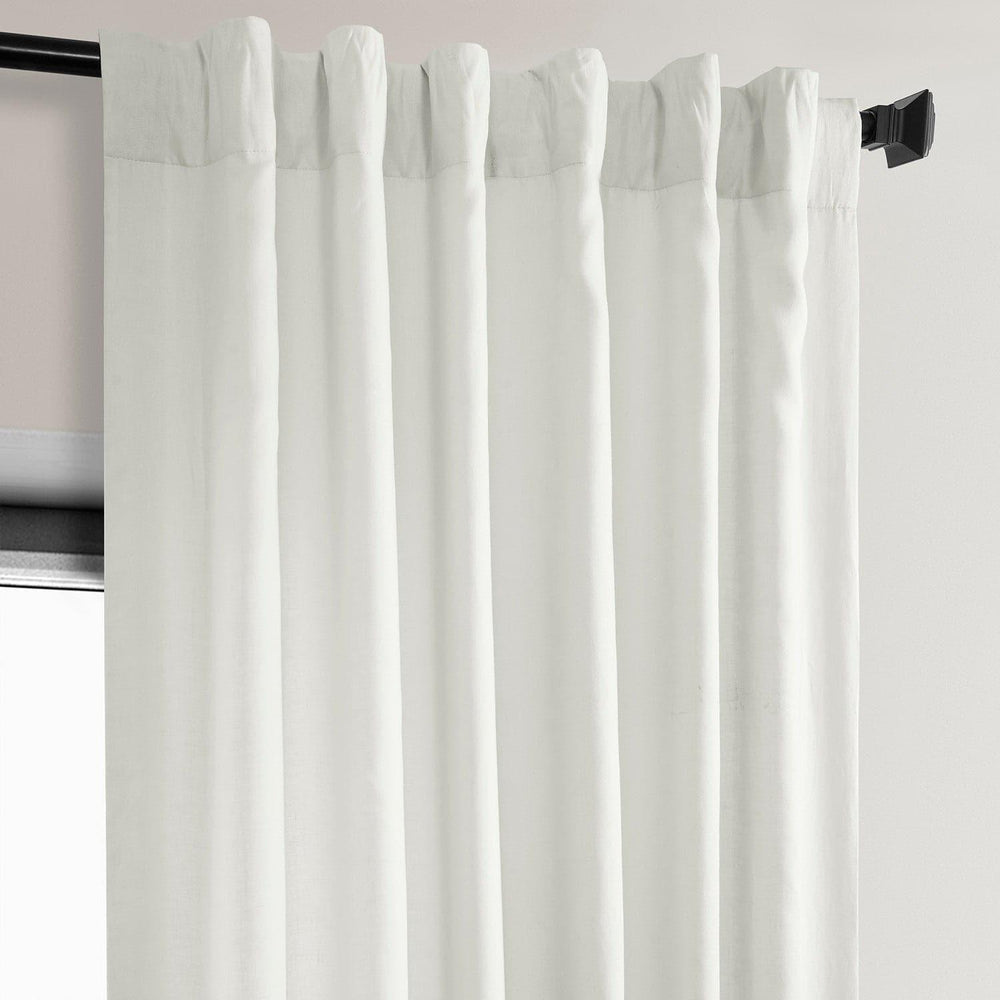 Warm White Euro Linen Curtain - HalfPriceDrapes.com