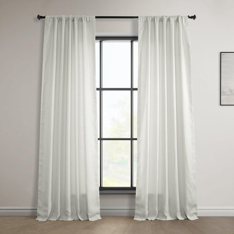 Warm White Euro Linen Curtain - HalfPriceDrapes.com