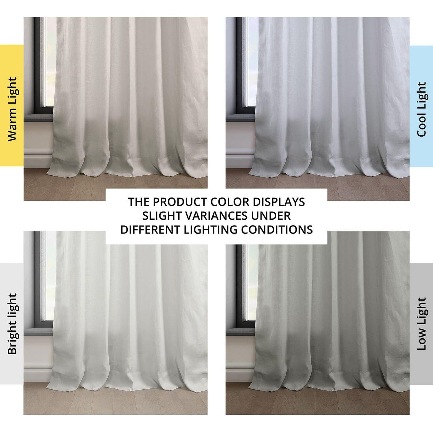Light Greige Euro Linen Curtain - HalfPriceDrapes.com