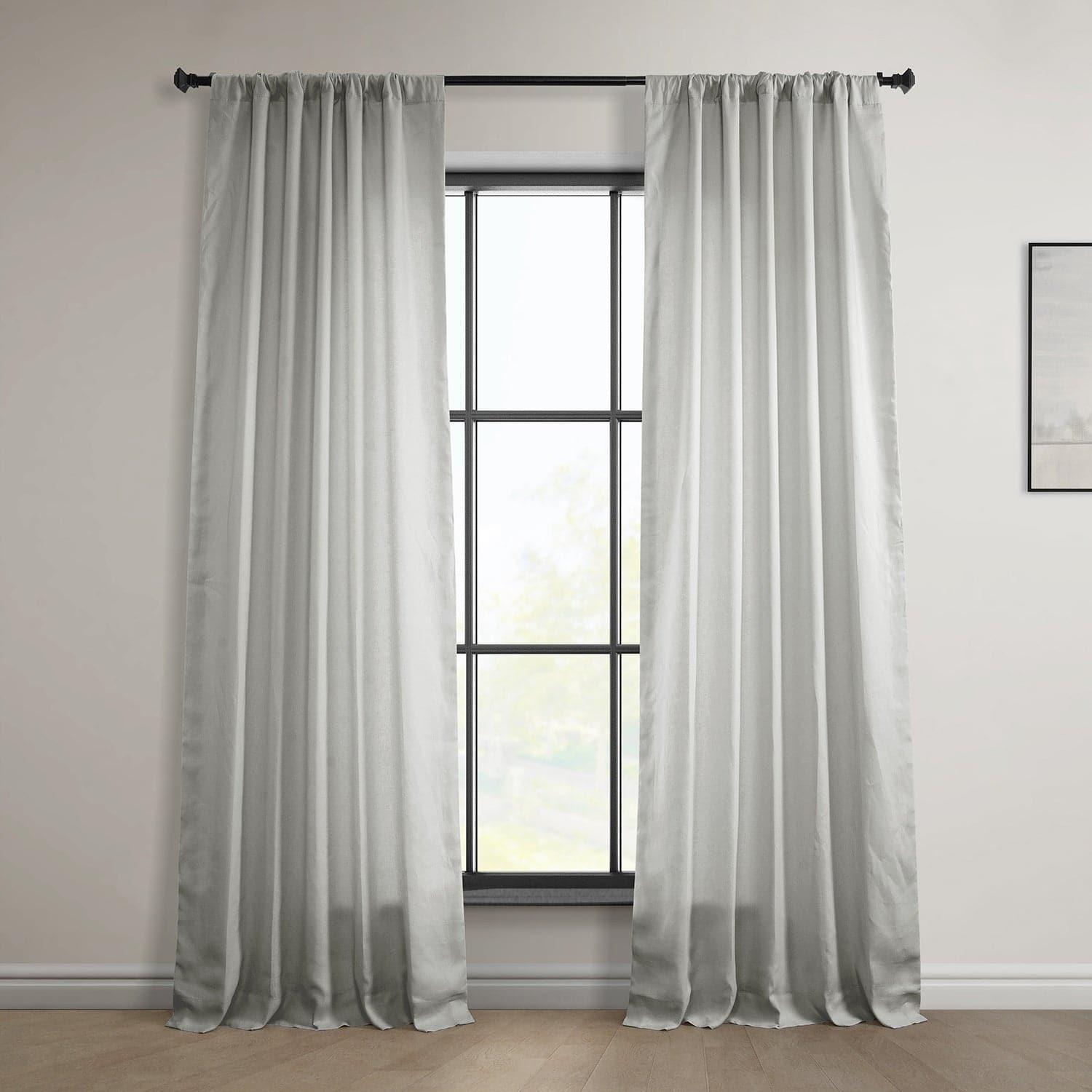 Light Greige Euro Linen Curtain - HalfPriceDrapes.com