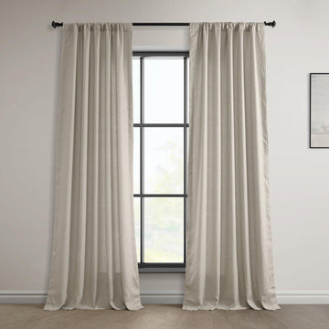 Light Birch Euro Linen Room Darkening Curtain