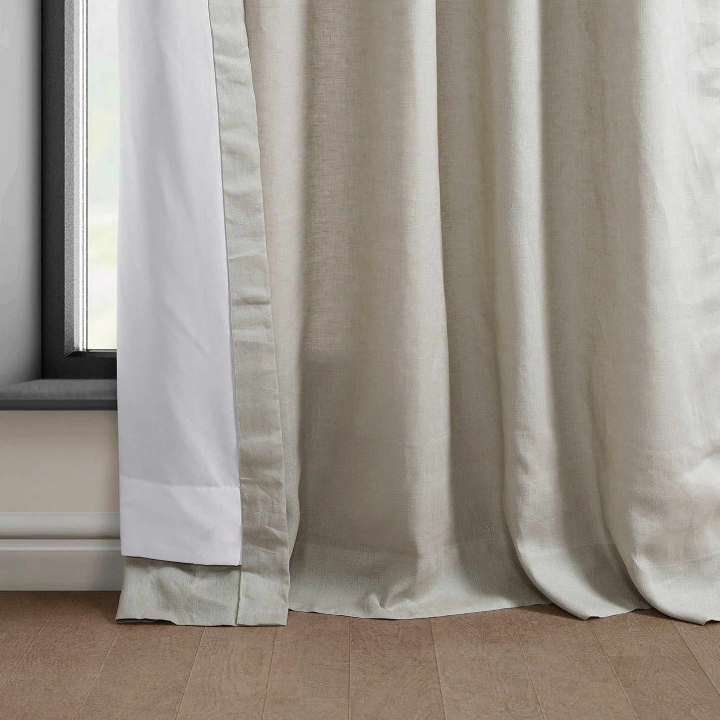 Light Birch Euro Linen Curtain - HalfPriceDrapes.com