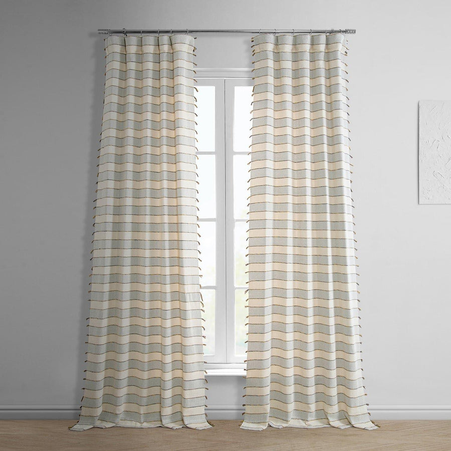 Leon Loom Woven Cotton Sheer Curtain - HalfPriceDrapes.com