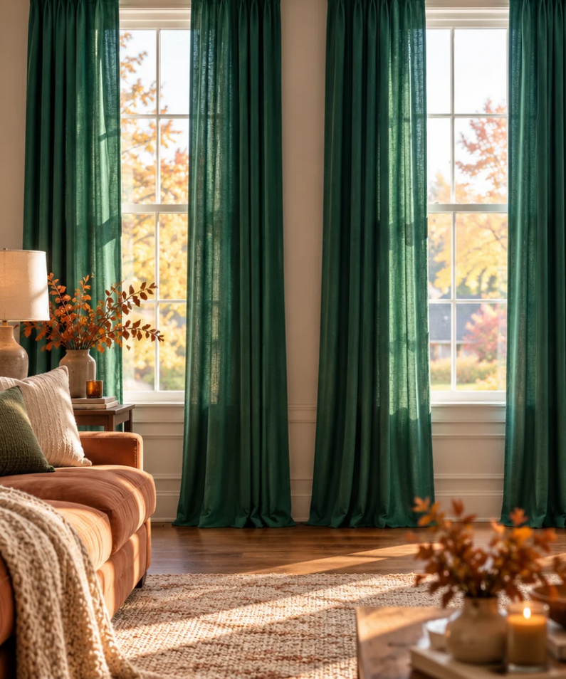 linen curtains