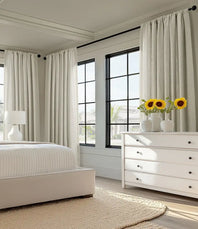 Malted Cream Heavy Faux Linen Custom Curtain