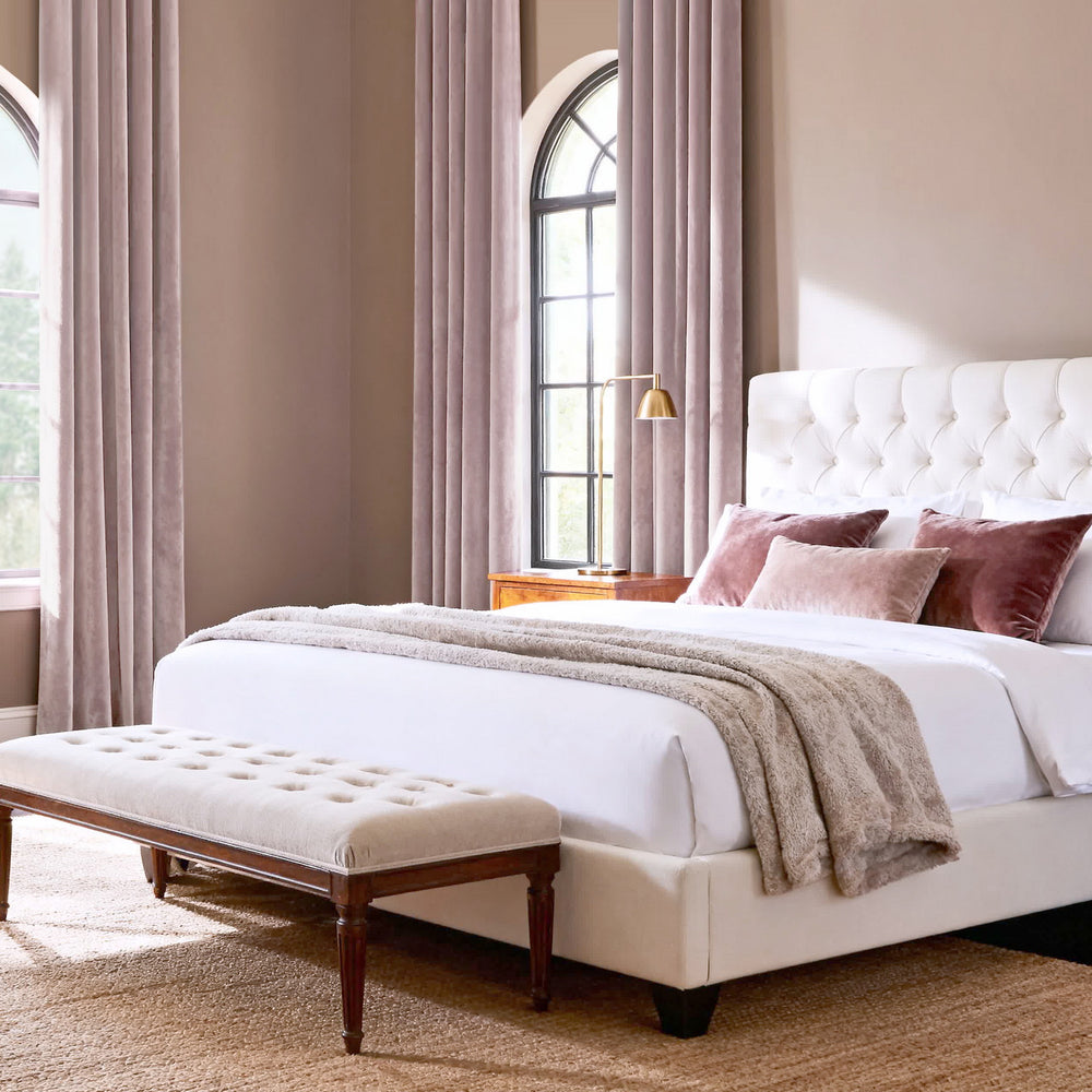 Mauve Heritage Plush Velvet Custom Curtain