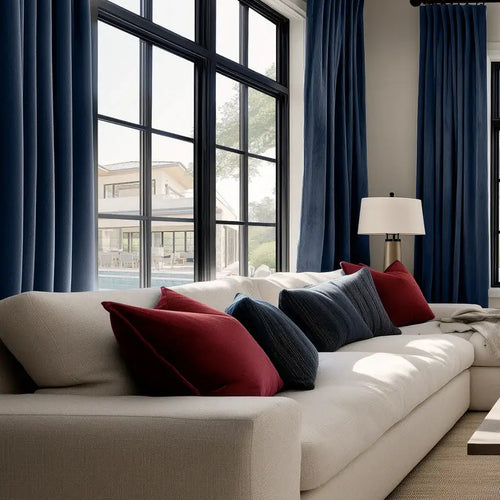 Midnight Blue Signature Velvet Custom Curtain