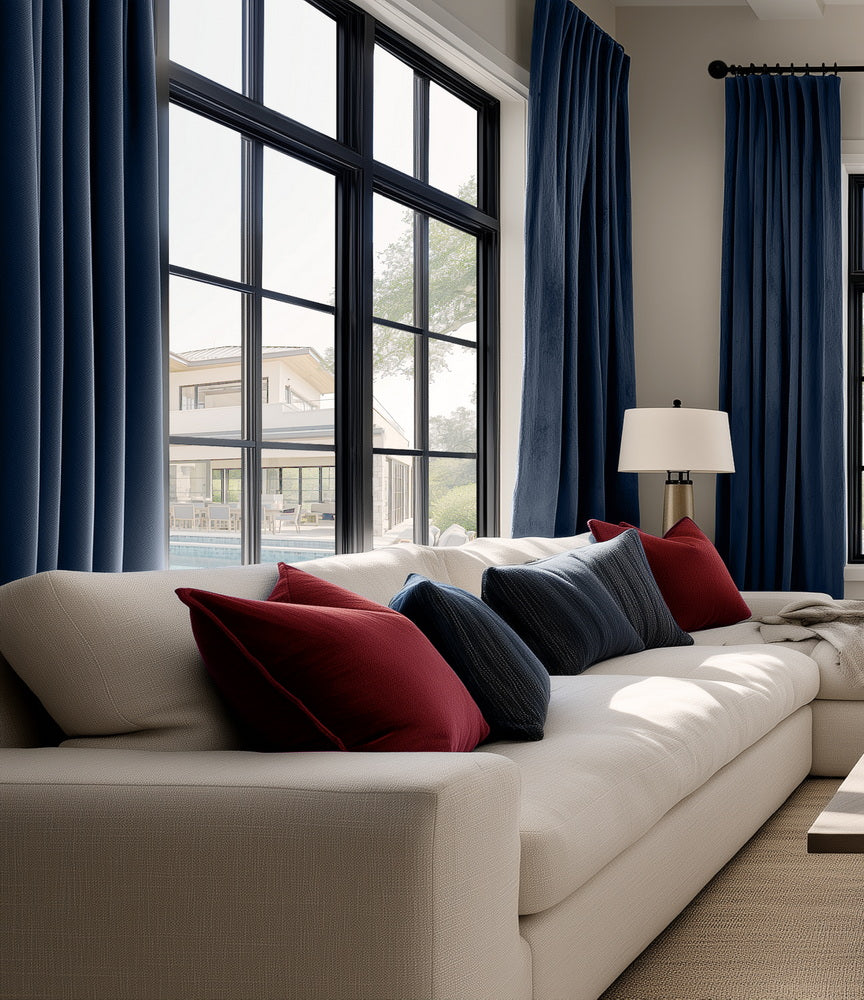 Midnight Blue Signature Velvet Custom Curtain