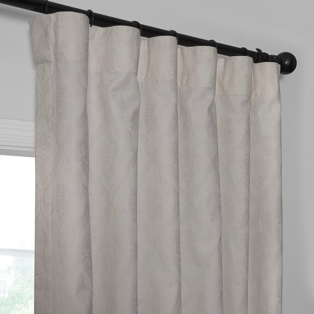 Nature's light tan Geometric Cotton Craft Sheer Curtain Pair (2 Panels) - HalfPriceDrapes.com