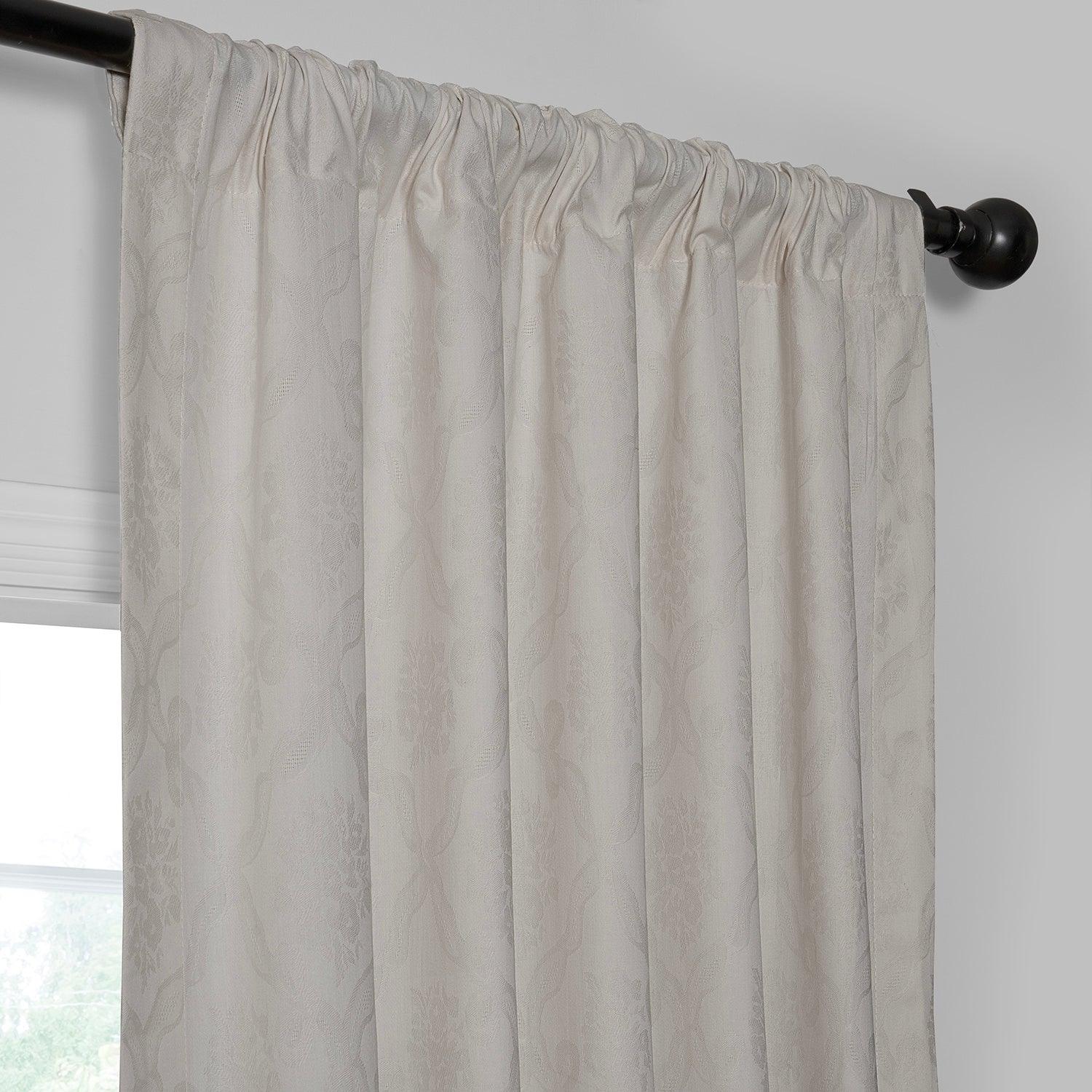 Nature's light tan Geometric Cotton Craft Sheer Curtain Pair (2 Panels) - HalfPriceDrapes.com