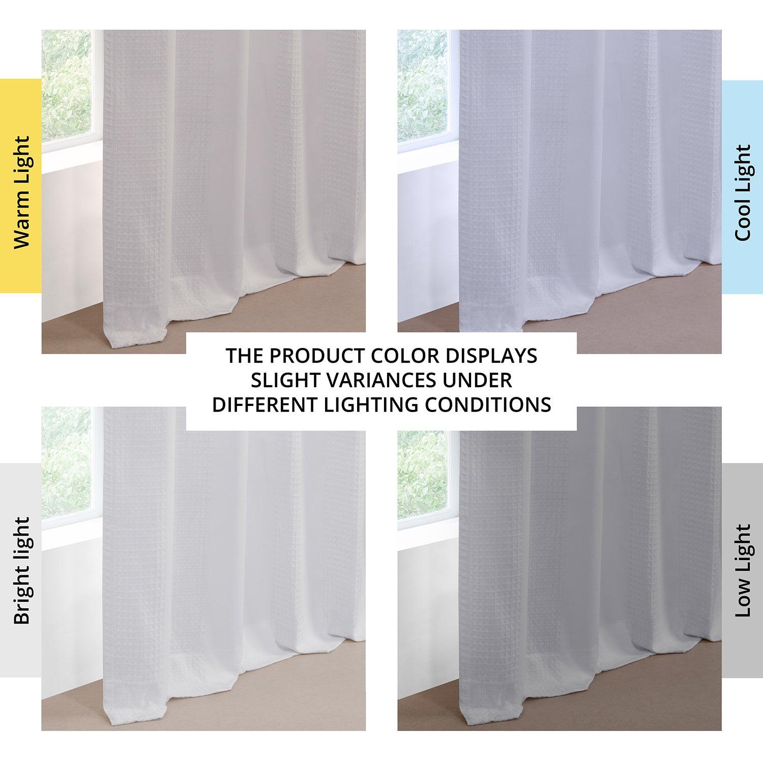 Architectural White Sheer Serinity Sheer Curtain Pair (2 Panels) - HalfPriceDrapes.com