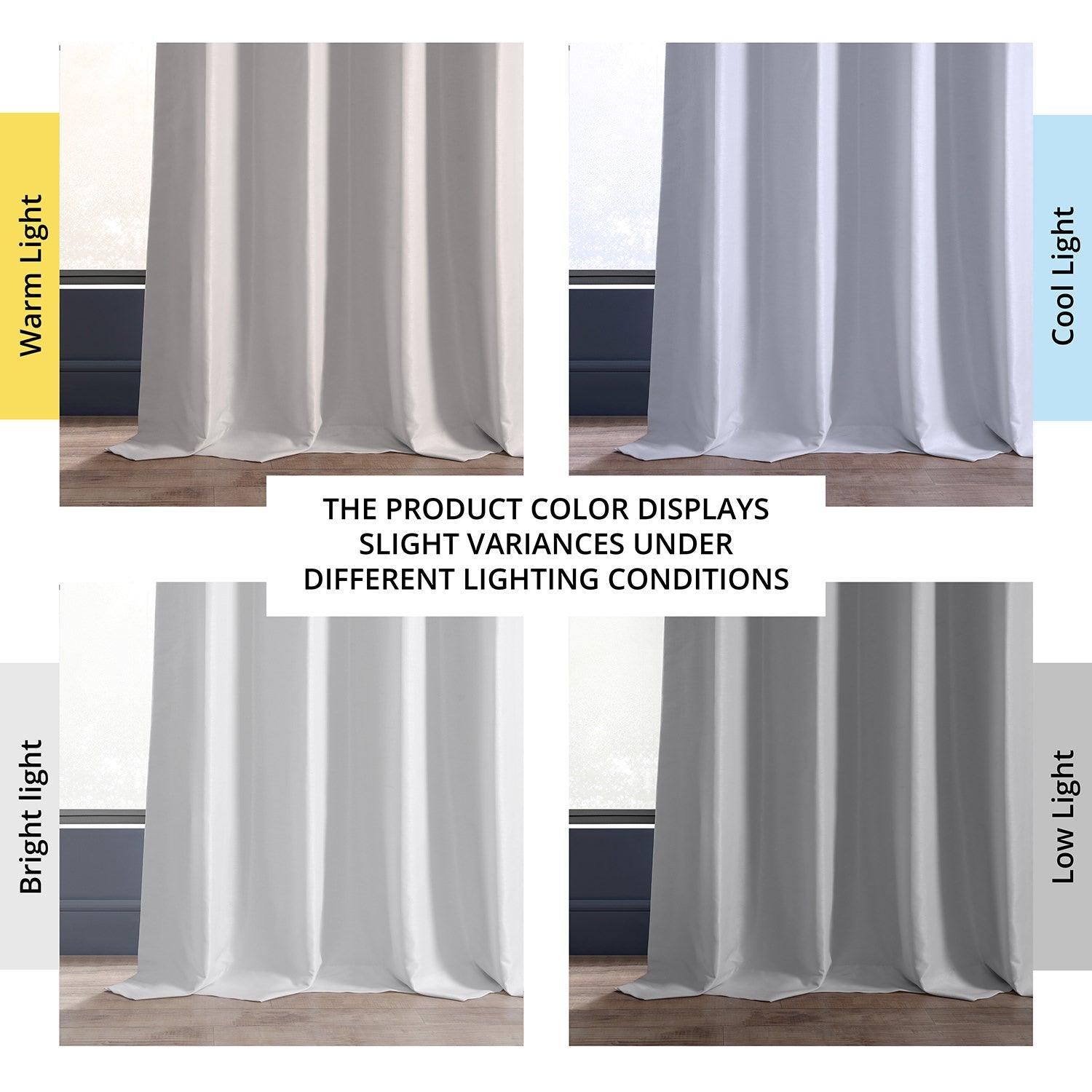 Ice Grommet Vintage Textured Faux Dupioni Silk Blackout Curtain - HalfPriceDrapes.com