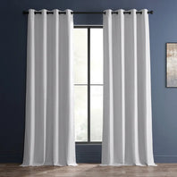 Ice Grommet Vintage Textured Faux Dupioni Silk Blackout Curtain - HalfPriceDrapes.com
